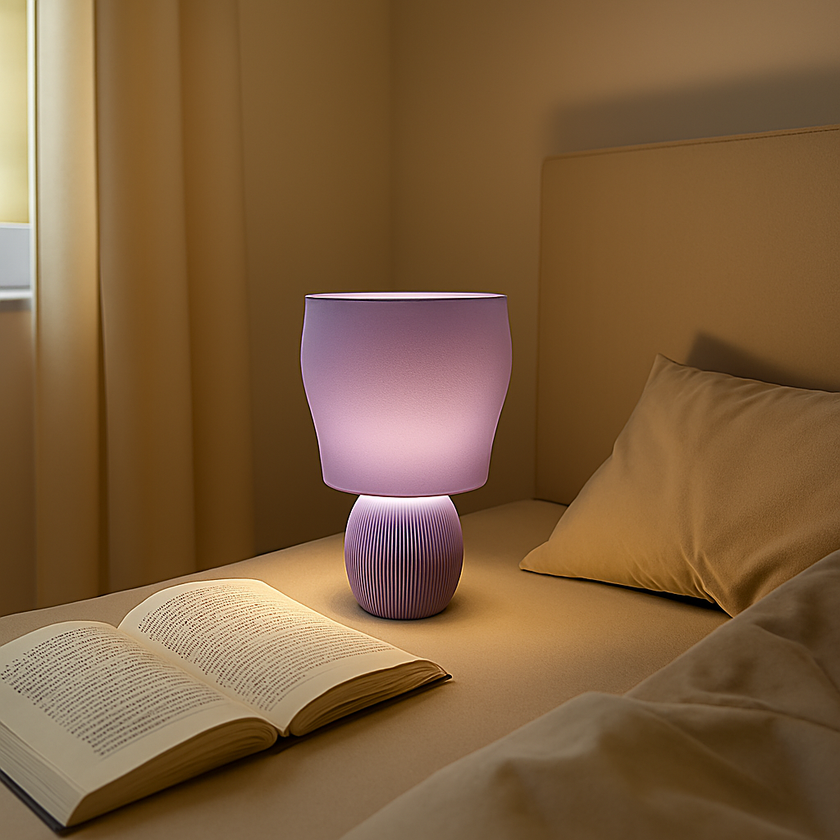 Lampe design 3D “Voile” – Élégance sculpturale et lumière apaisante