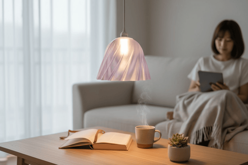 Lustre Fleur de Brume: éclat floral suspendu - Racines Sauvages