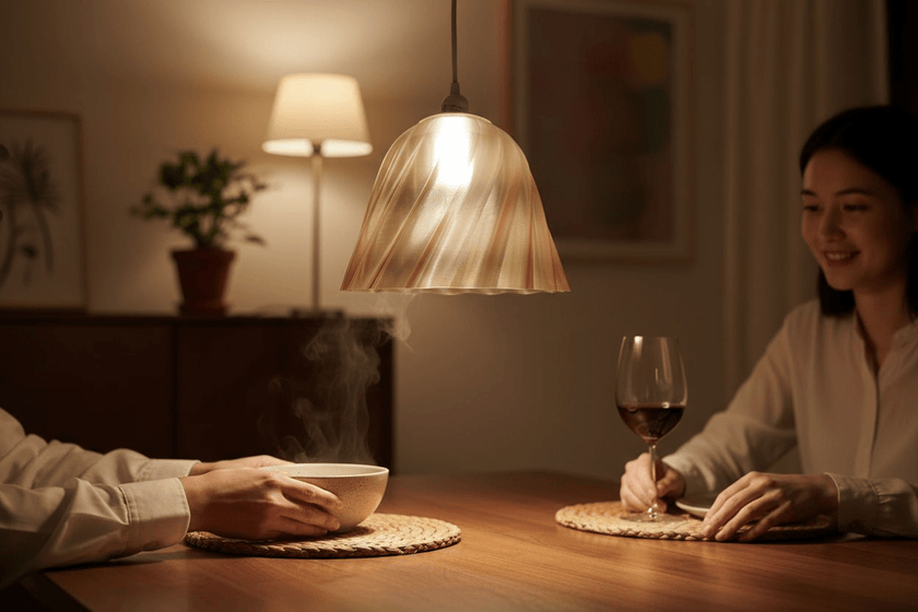 Lustre Fleur de Brume: éclat floral suspendu - Racines Sauvages