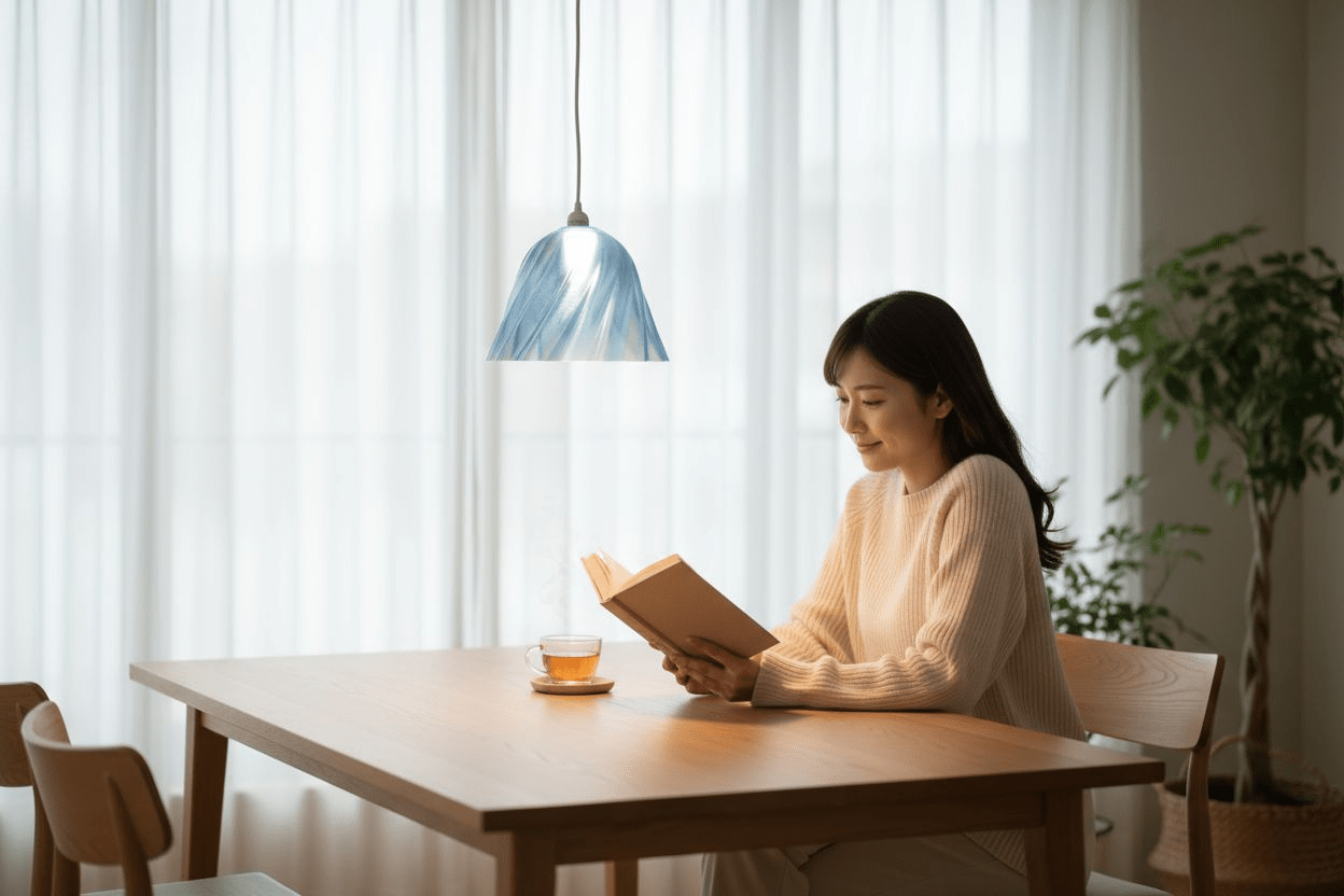 Lustre Fleur de Brume: éclat floral suspendu - Racines Sauvages