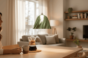 Lustre Fleur de Brume: éclat floral suspendu - Racines Sauvages