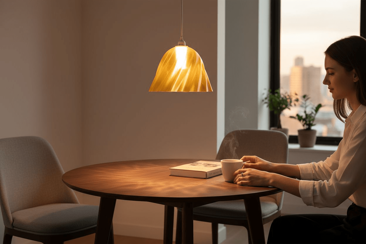 Lustre Fleur de Brume: éclat floral suspendu - Racines Sauvages