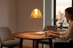 Lustre Fleur de Brume: éclat floral suspendu - Racines Sauvages