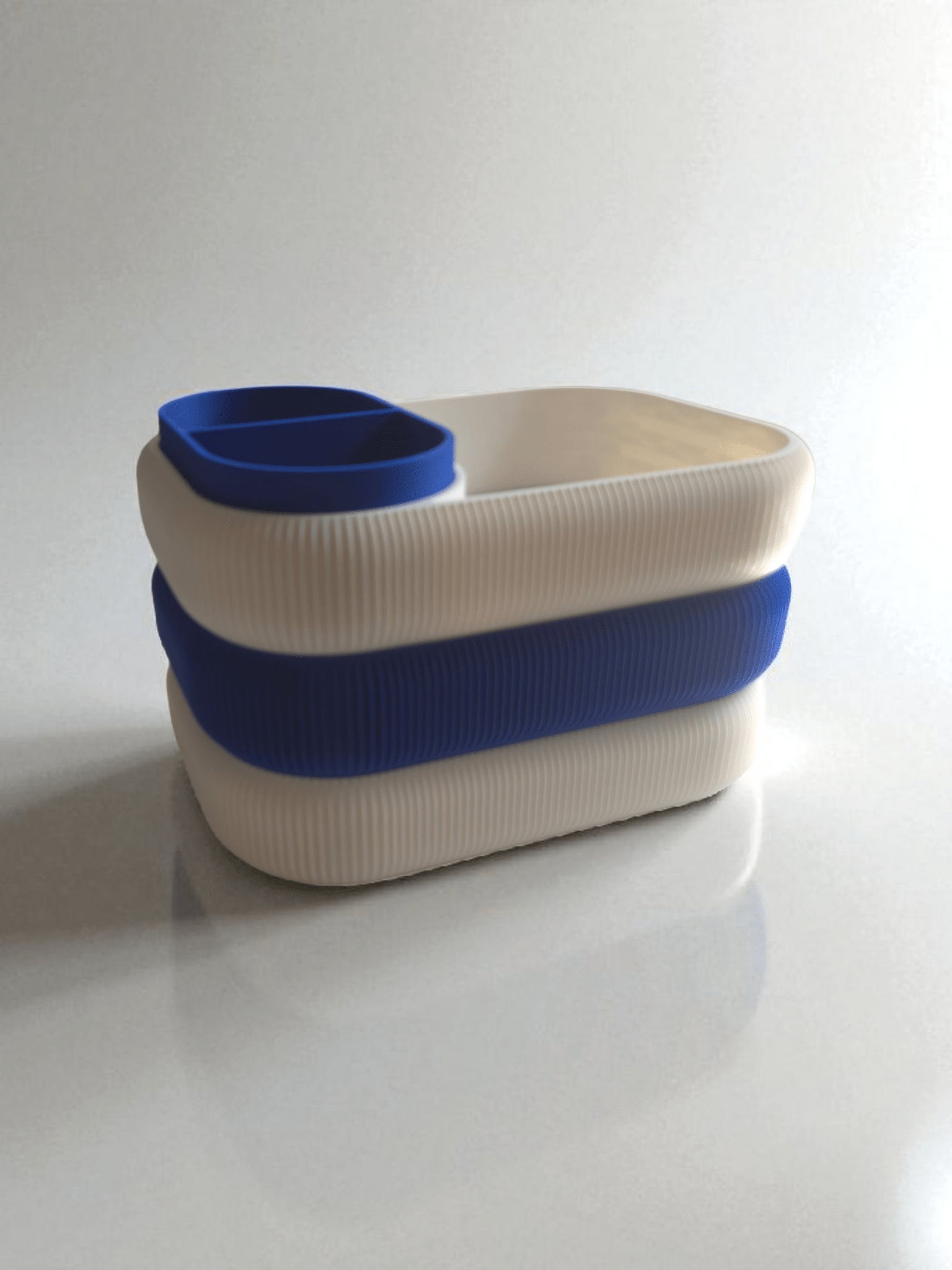 Organiseur 3 niveaux plateau design nervure en pla ecologique - Racines Sauvages