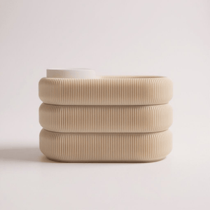 Organiseur 3 niveaux plateau design nervure en pla ecologique - Racines Sauvages