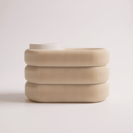 Organiseur 3 niveaux plateau design nervure en pla ecologique - Racines Sauvages