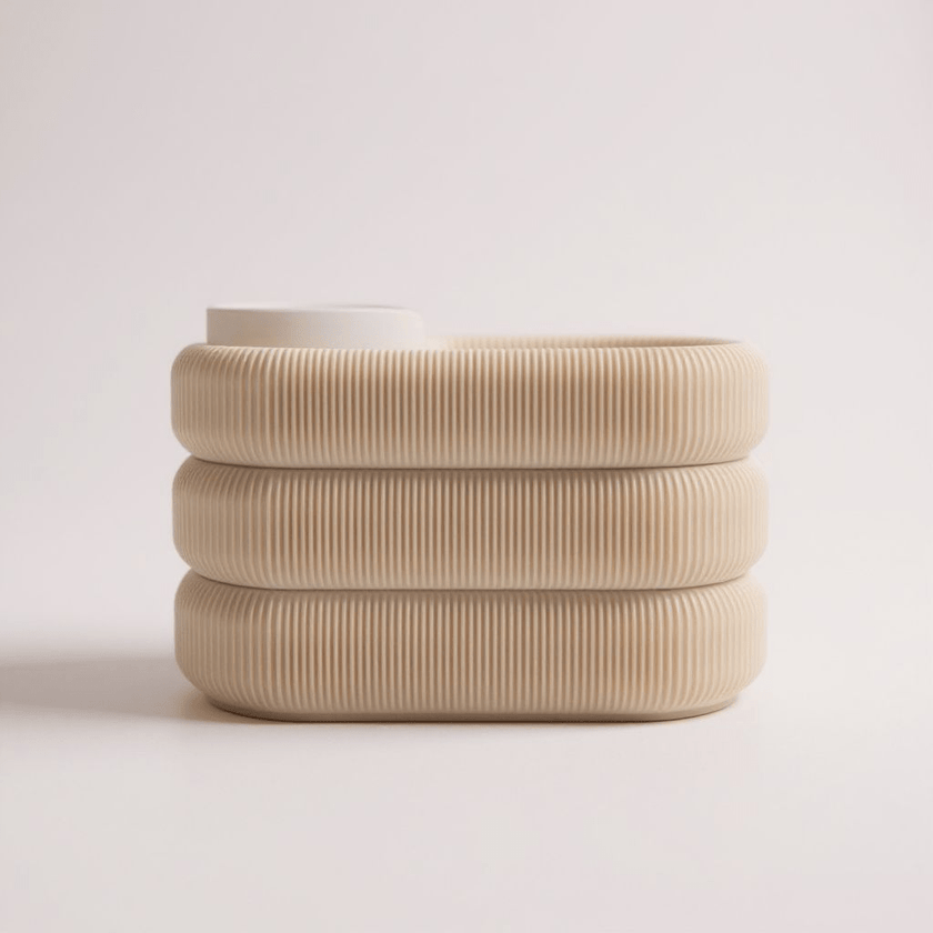 Organiseur 3 niveaux plateau design nervure en pla ecologique - Racines Sauvages