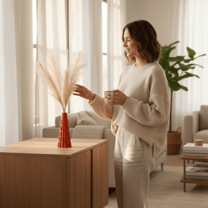 Pampéa Vase texturé en PLA écologique - Racines Sauvages