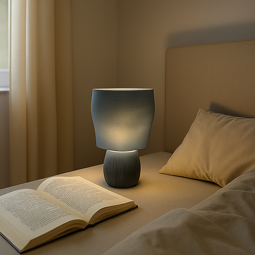 Lampe design 3D “Voile” – Élégance sculpturale et lumière apaisante