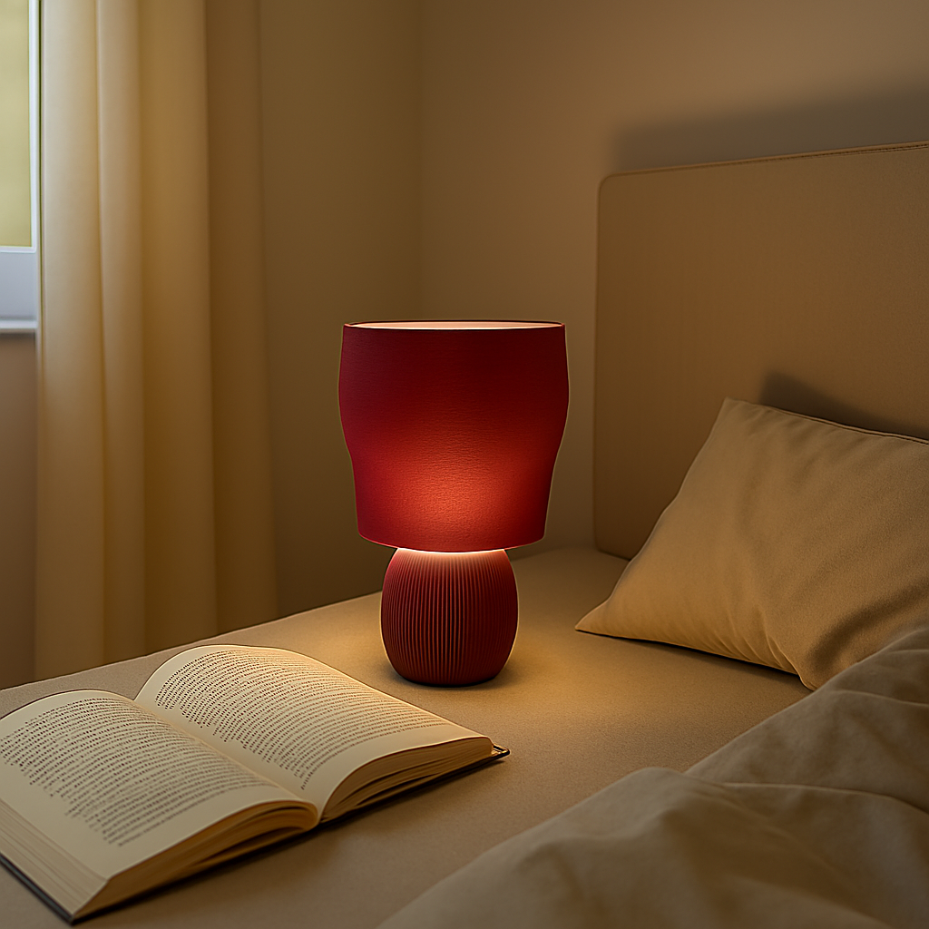 Lampe design 3D “Voile” – Élégance sculpturale et lumière apaisante