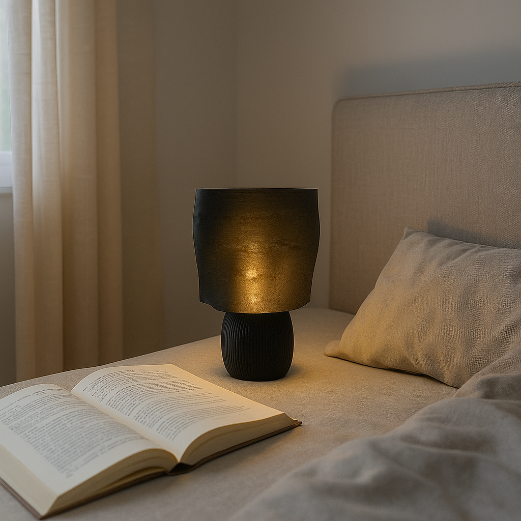 Lampe design 3D “Voile” – Élégance sculpturale et lumière apaisante