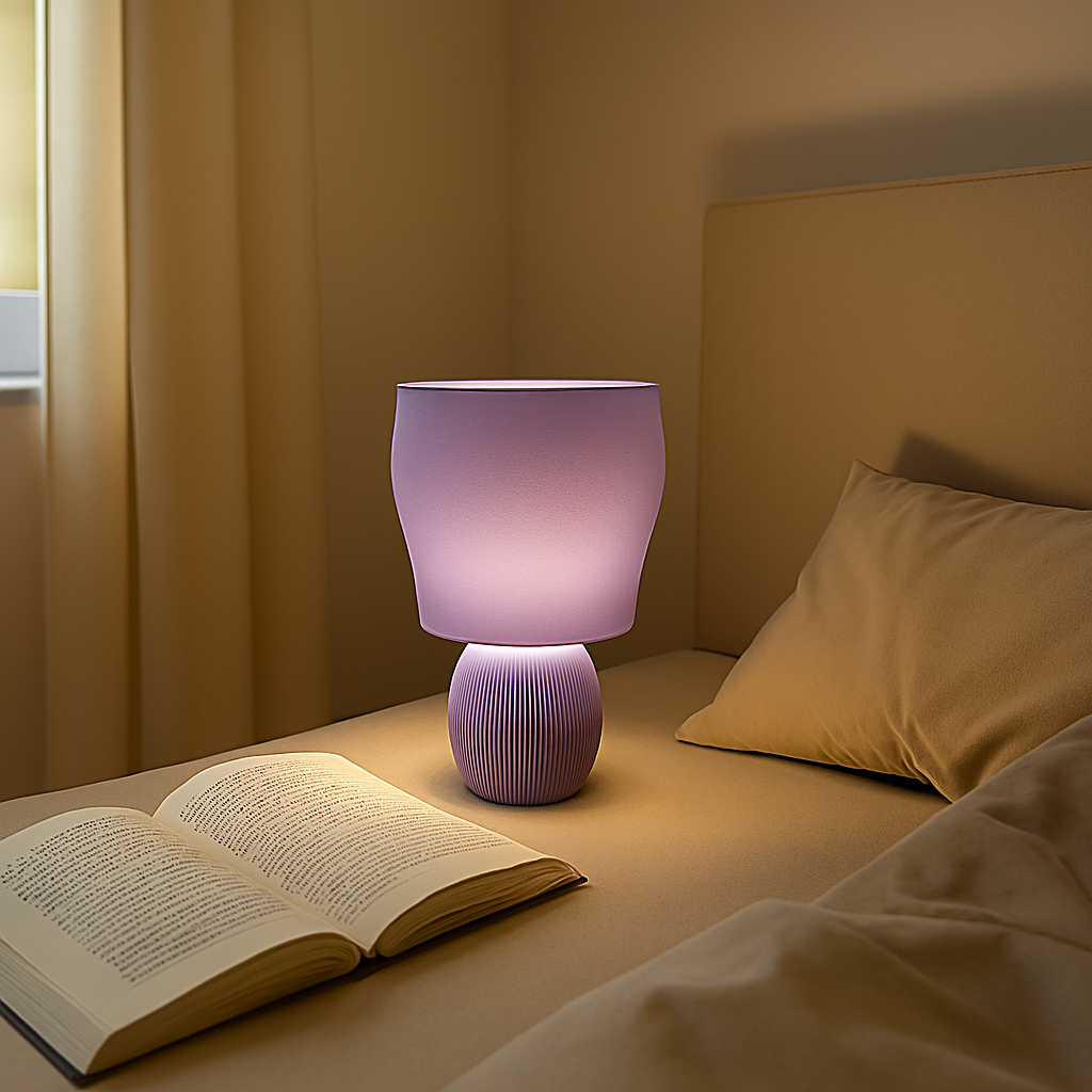 Lampe design 3D “Voile” – Élégance sculpturale et lumière apaisante