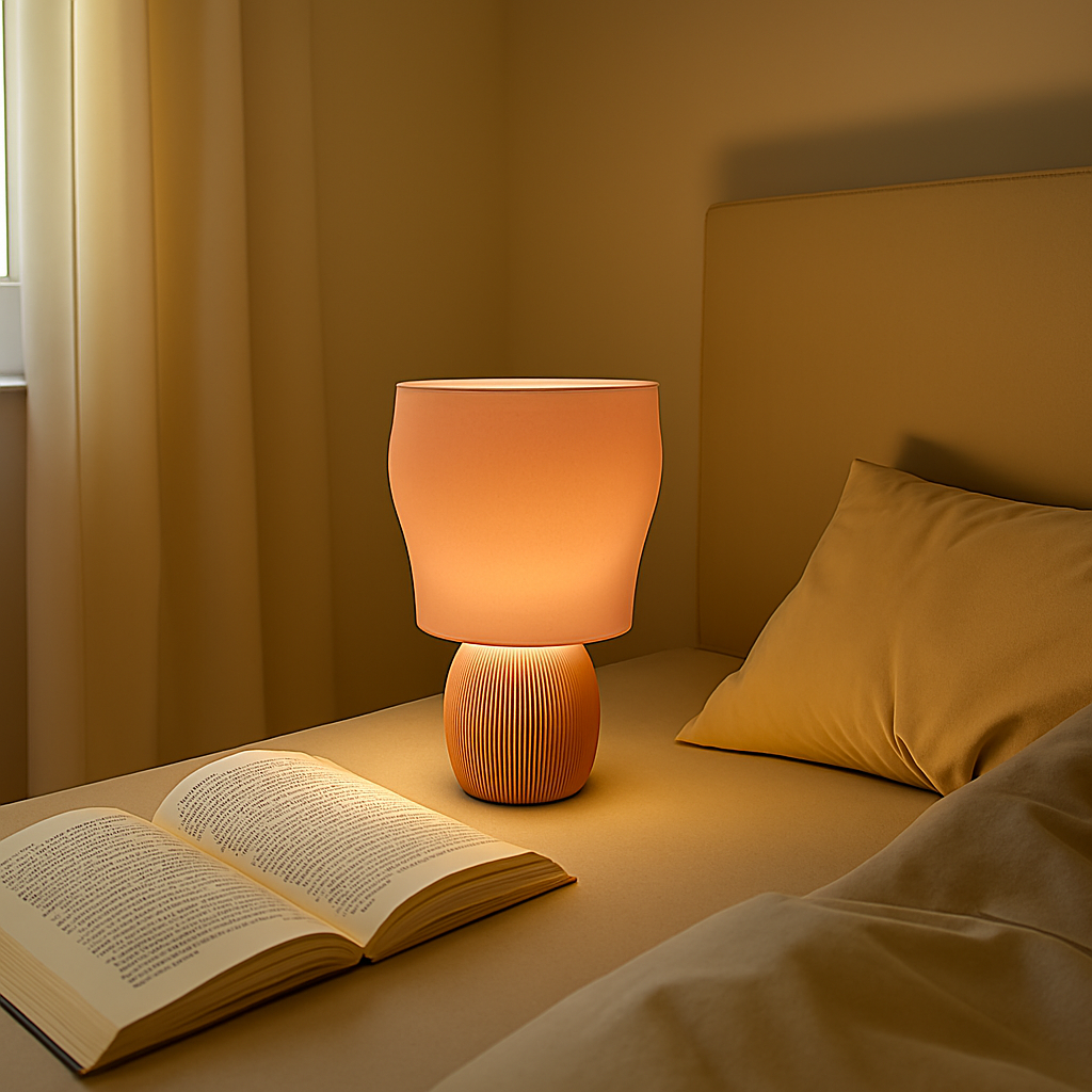 Lampe design 3D “Voile” – Élégance sculpturale et lumière apaisante