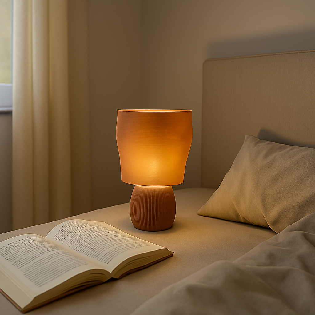 Lampe design 3D “Voile” – Élégance sculpturale et lumière apaisante